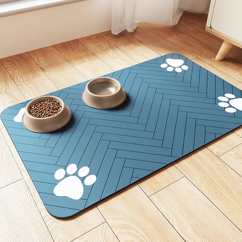 Tapis gamelle pour chien - Absorbant & Anti dérapant