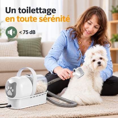 Aspirateur à poils de chien - Kit toilettage complet 3 en 1