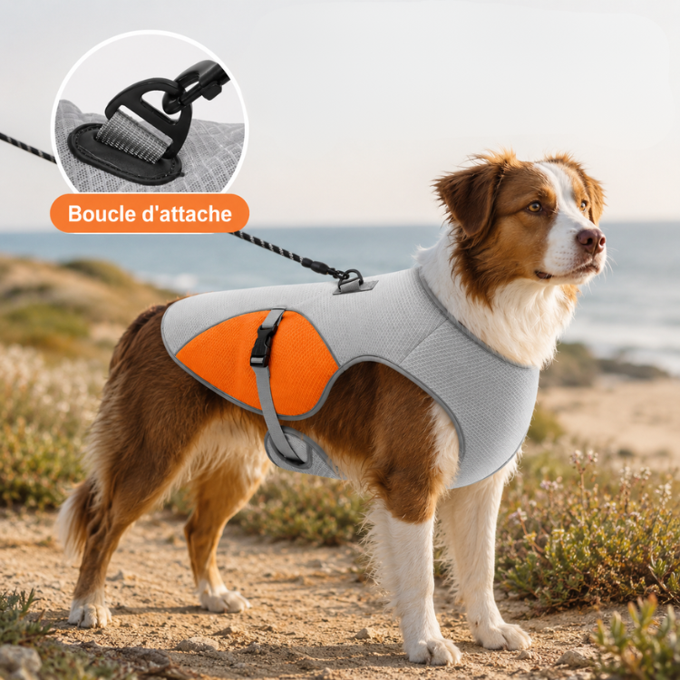 Gilet rafraîchissant pour chien - Léger et refroidissant