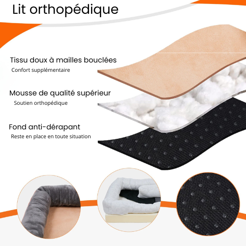 Lit orthopédique pour chien - Soutien Canin