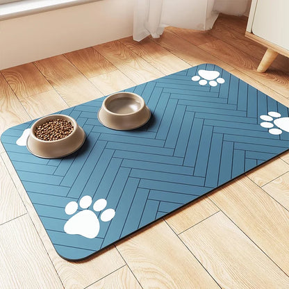 Tapis gamelle pour chien - Absorbant & Anti dérapant