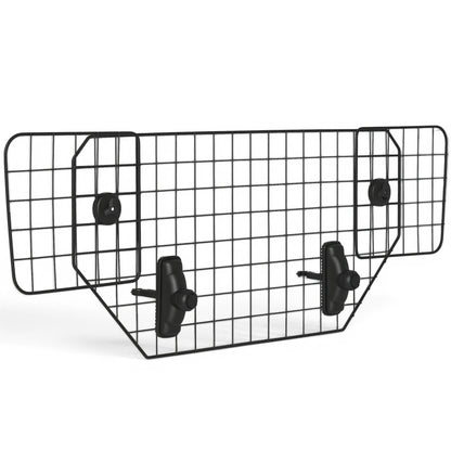 Grille de séparation AventureCanine réglable en métal noir pour sécuriser le transport de chien en voiture