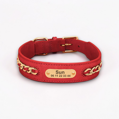 Collier cuir chien personnalisé - Prestige Dog