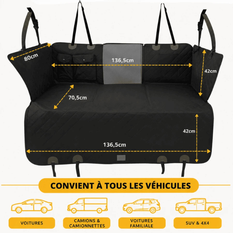 Housse de voiture pour chien - Fond rigide