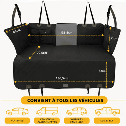 Housse de voiture pour chien - Fond rigide