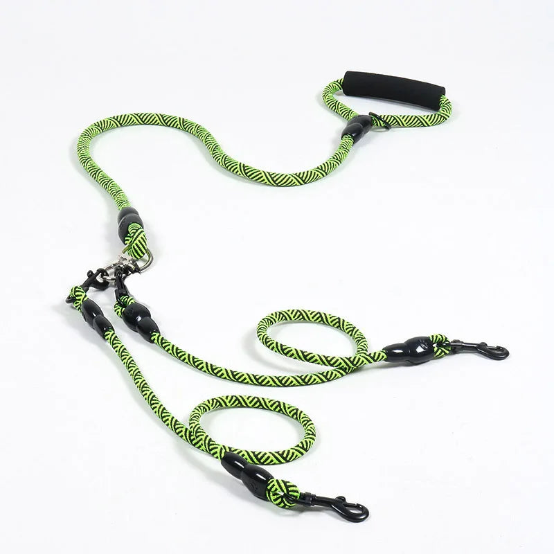 Laisse double pour chien nylon résistant - Double Dog