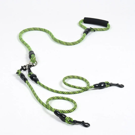 Laisse double pour chien nylon résistant - Double Dog