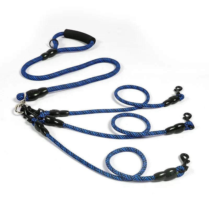 Laisse triple pour chien nylon résistant - Triple Dog