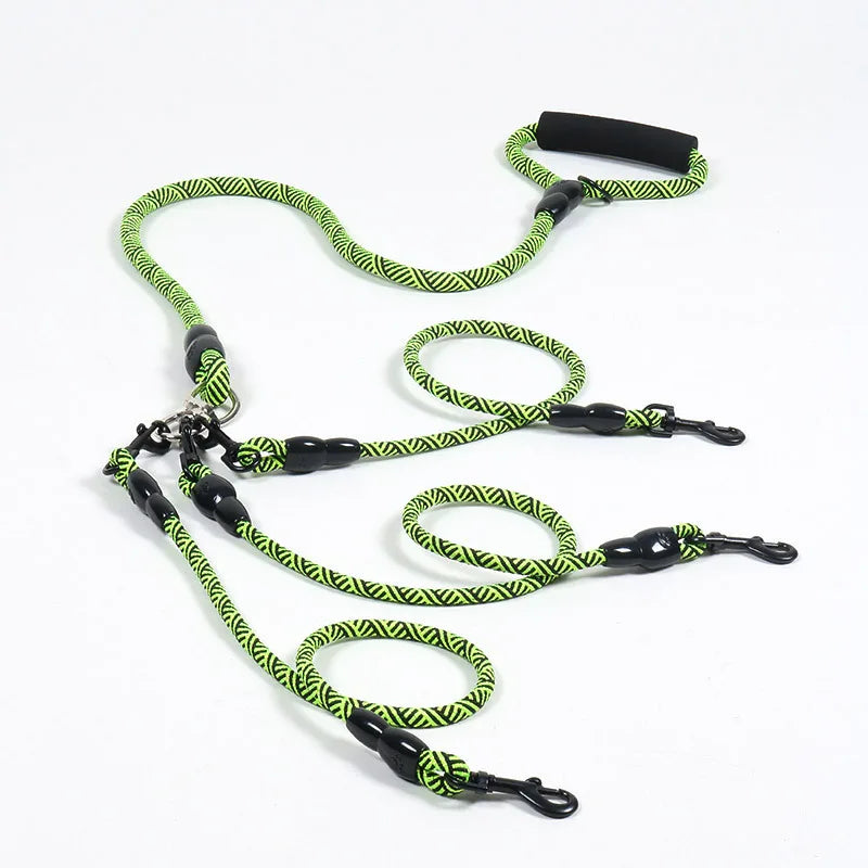 Laisse triple pour chien nylon résistant - Triple Dog