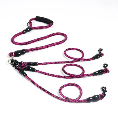 Laisse triple pour chien nylon résistant - Triple Dog