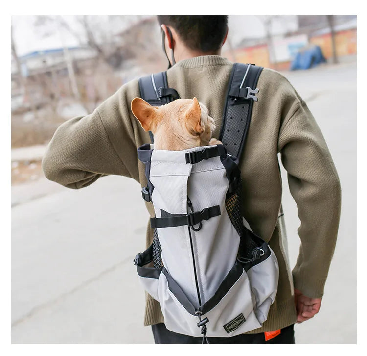 Sac à Dos de Transport pour Chien - Gris
