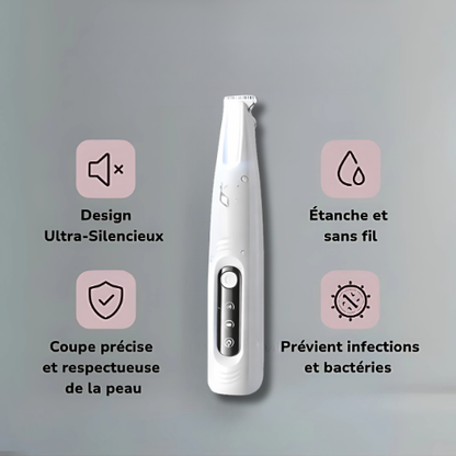 Tondeuse pour patte de chien - Moteur silencieux & Waterproof